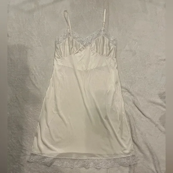 Dresses | Vintage Lace White Slip Dress | Poshmark